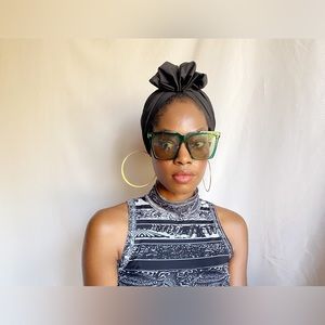 Green stylish sunglasses